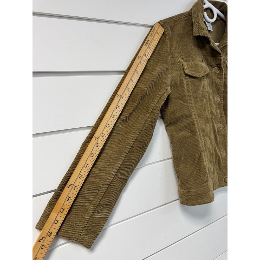 Cabi Womens Brown Corduroy Trucker Jacket Tan Stretch Cotton Style 411 Size S - Picture 6 of 7